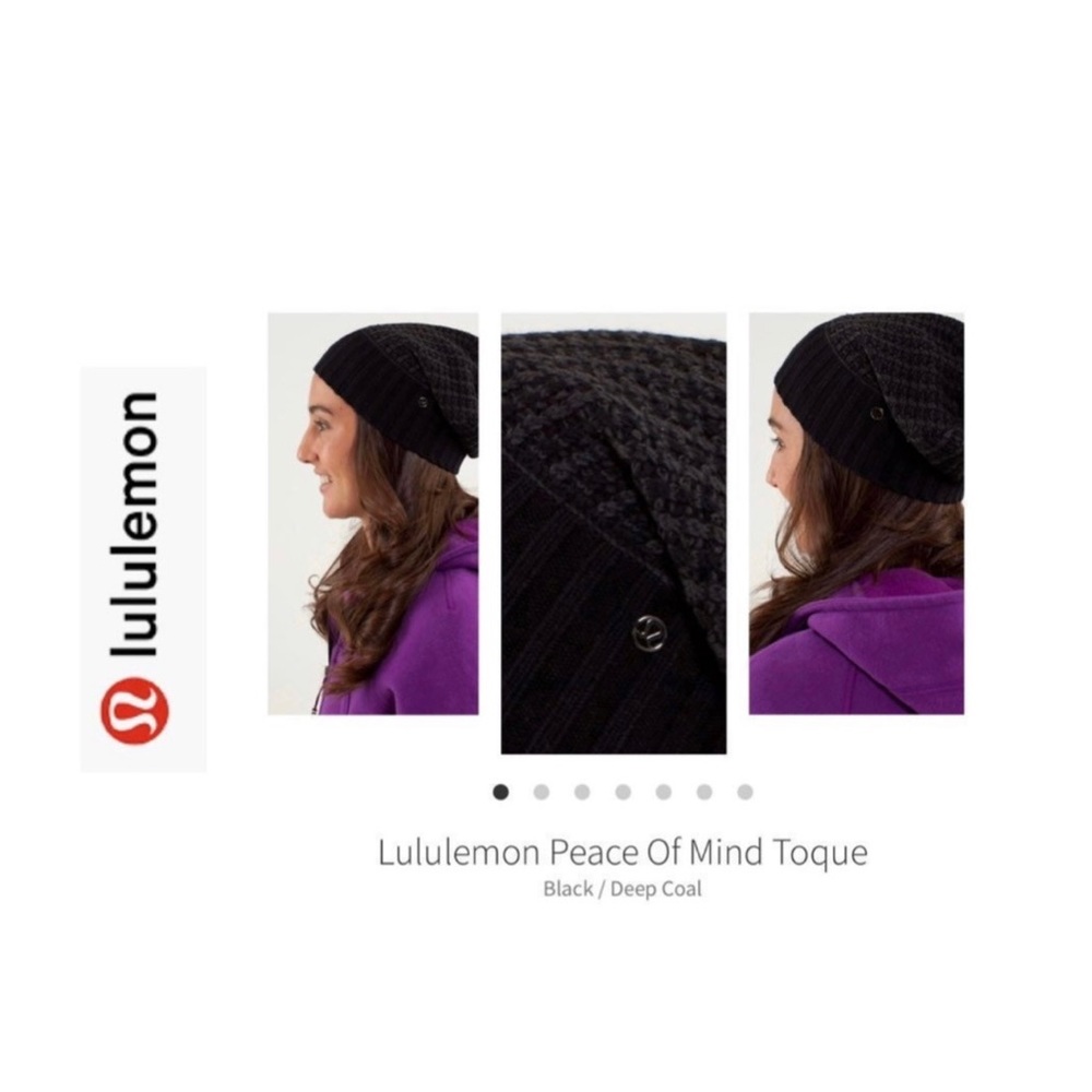 Lululemon Peace Of Mind Beanie/Toque. Black/Deep Coal
